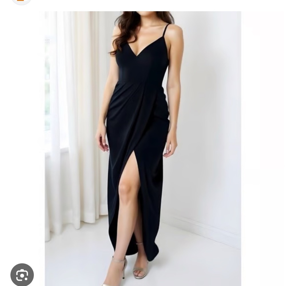 Caron Black V-Neck Crepe Dress - Anthropologie - Like New - Size 10